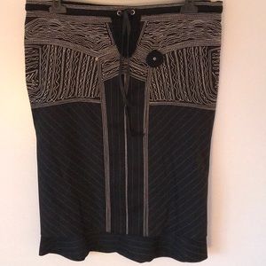 GIANFRANCO FERRÉ Dressy embroidery pin stripe skir